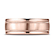 8mm 14K Rose Gold Milgrain Benchmark Wedding Ring thumb 1