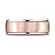8mm 14K Rose Gold Satin Finish Benchmark Wedding Ring thumb 1