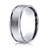 8mm 14K White Gold Satin Finish Benchmark Wedding Ring thumb 0