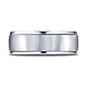 8mm 14K White Gold Satin Finish Benchmark Wedding Ring thumb 1