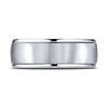 8mm 14K White Gold Satin Finish Benchmark Wedding Ring thumb 1