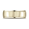 8mm 14K Yellow Gold Satin Finish Benchmark Wedding Ring thumb 1