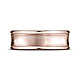 7.5mm 14K Rose Gold Concave Satin Finish Benchmark Wedding Band thumb 1