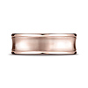 7.5mm 14K Rose Gold Concave Satin Finish Benchmark Wedding Band thumb 1