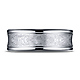 7.5mm 14K White Gold Swirled Finish Benchmark Wedding Band thumb 1