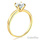 1-CT Round-Cut 4-Prong Solitaire CZ Engagement Ring in 14K Yellow Gold thumb 1