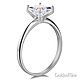 1.25CT Knife-Edge Princess-Cut CZ Engagement Ring Solitaire in 14K White Gold thumb 1