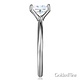 1.25CT Knife-Edge Princess-Cut CZ Engagement Ring Solitaire in 14K White Gold thumb 2