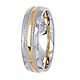 6mm Designer Rope 14K Two-Tone Gold Wedding Band thumb 2