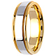 6.5mm Milgrain 14K Two Tone Gold Band thumb 2