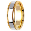 6.5mm Milgrain 14K Two Tone Gold Band thumb 2