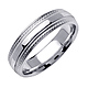 6mm Designer Edge Milgrain 14K White Gold Band thumb 1