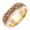 7mm TriGold Braided Rope Men's Wedding Band - 14K Yellow Gold thumb 1