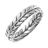 6mm Handmade Wheat Braid Wedding Band - 14K White Gold thumb 1