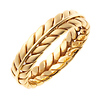 6mm Handmade Wheat Braid Wedding Band - 14K Yellow Gold thumb 1