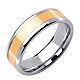 6.5mm 14K Two-Tone Gold Wedding Ring thumb 1