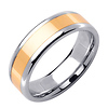 6.5mm 14K Two-Tone Gold Wedding Ring thumb 1