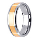 6.5mm 14K Two-Tone Gold Wedding Ring thumb 2