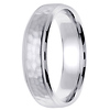 14K White Gold 6mm Milgrain Hammered Wedding Band thumb 2