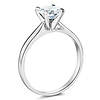 Sterling Silver Cathedral Set Round Solitaire CZ Engagement Ring thumb 1