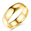 6mm Classic Light Comfort-Fit Dome Wedding Band - 10K, 14K, 18K Yellow Gold thumb 0