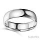 6mm Classic Light Comfort-Fit Dome Wedding Band - 10K, 14K, 18K White Gold thumb 1