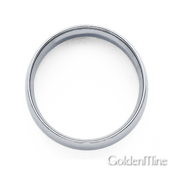 7mm Classic Light Comfort-Fit Dome Men's Wedding Band - 14K White Gold Slide 2