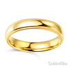 4mm Classic Light Comfort-Fit Dome Milgrain Wedding Band - 10K, 14K, 18K Yellow Gold thumb 1