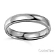 4mm Classic Light Comfort-Fit Dome Milgrain Wedding Band - 10K, 14K, 18K White Gold thumb 1