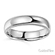 5mm Classic Light Comfort-Fit Dome Milgrain Wedding Band - 10K, 14K, 18K White Gold thumb 1