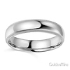 5mm Classic Light Comfort-Fit Dome Milgrain Wedding Band - 10K, 14K, 18K White Gold thumb 1