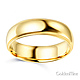 6mm Classic Light Comfort-Fit Dome Milgrain Wedding Band - 10K, 14K, 18K Yellow Gold thumb 1