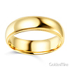 6mm Classic Light Comfort-Fit Dome Milgrain Wedding Band - 10K, 14K, 18K Yellow Gold thumb 1