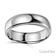 6mm Classic Light Comfort-Fit Dome Milgrain Wedding Band - 10K, 14K, 18K White Gold thumb 1