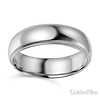 6mm Classic Light Comfort-Fit Dome Milgrain Wedding Band - 10K, 14K, 18K White Gold thumb 1