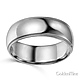 7mm Classic Light Comfort-Fit Dome Milgrain Men's Wedding Band - 14K White Gold thumb 1