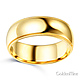 8mm Classic Light Comfort-Fit Dome Milgrain Men's Wedding Band - 10K, 14K, 18K Yellow Gold thumb 1