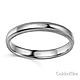 3mm Classic Light Comfort-Fit Dome Milgrain Wedding Band - 10K, 14K, 18K White Gold thumb 1