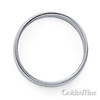 6mm Classic Light Dome Milgrain Wedding Band - 14K White Gold thumb 2