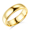 6mm Classic Light Dome Milgrain Wedding Band - 14K Yellow Gold thumb 0