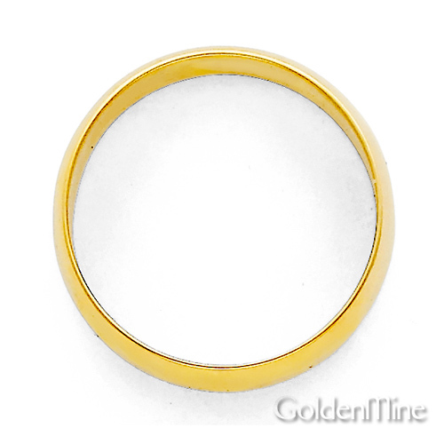 8mm Classic Light Dome Men's Wedding Band - 14K Yellow Gold Slide 2