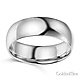 7mm Classic Light Dome Men's Wedding Band - 14K White Gold thumb 1