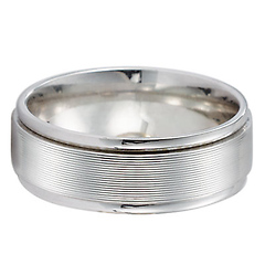 14k White Gold 8mm Designer Band