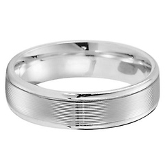 6mm 14k White Gold 6mm Designer Ring