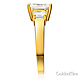 3-Stone Basket Radiant & Princess-Cut CZ Engagement Ring in 14K Yellow Gold thumb 2