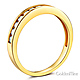 3mm 11 Channel-Set Round-Cut CZ Wedding Band in 14K Yellow Gold thumb 1