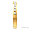 3mm 11 Channel-Set Round-Cut CZ Wedding Band in 14K Yellow Gold thumb 2