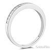 17-Stone Pave-Set Round-Cut CZ Wedding Band in 14K White Gold 0.2ctw thumb 1