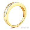 8-Stone Channel Princess CZ Wedding Band in 14K Yellow Gold 1.3ctw thumb 1