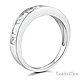 8-Stone Channel Princess CZ Wedding Band in 14K White Gold 1.3ctw thumb 1